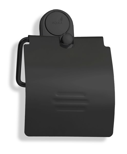 מחזיק נייר טואלט + מכסה 20X13 ס"מ אוריין שחור