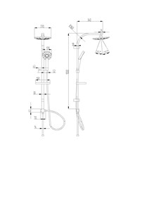 ערכת פינוק למקלחת נירוסטה 105 ס"מ שירז כרום ניקל