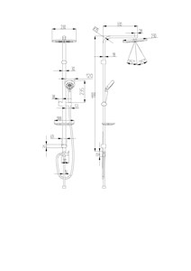 ערכת פינוק למקלחת נירוסטה 100 ס"מ שחר כרום ניקל