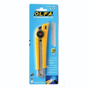 סכין חיתוך תעשייתי אולפה L-1 – להב 18 מ"מ OLFA