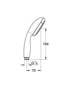 מקלח יד 10 ס"מ Vitalio Start כרום ניקל