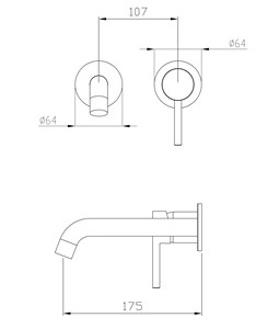 אינטרפוץ 3 דרך פיה ארוכה כרום ניקל AQUILA PREMIUM
