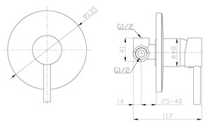 אינטרפוץ 3 דרך FORCELLO כרום ניקל AQUILA