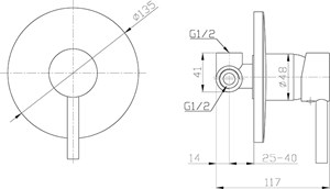 אינטרפוץ 3 דרך כרום ניקל AQUILA