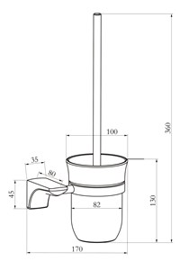 מברשת לניקוי אסלה ומחזיק