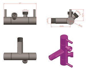 מסוט אסלה כפול שליו כרום ניקל