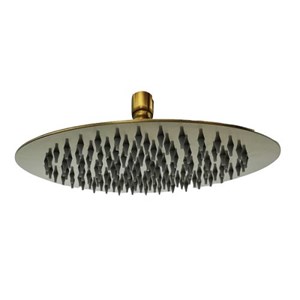 ראש מקלחת פלטיני עגול (זהב מוברש)