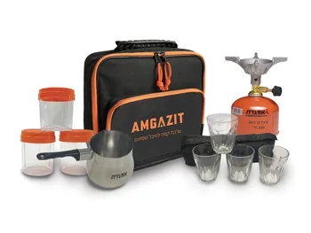 אמגזית ערכת קפה עם כירה מתקפלת שסתום