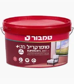 סופרקריל מט+ צבע לבן 5 ליטר