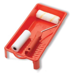 סט רולר מיני משולב ספוג ופרווה + מגש צבע "4