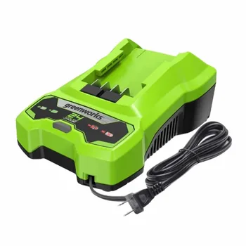 מטען מהיר 24V דור שני עם נורת LED לכל סוללות - Greenworks 2938202 24V