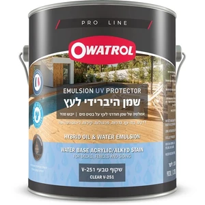 שמן היברידי להגנה על עץ חיצוני - אווטרול 1 גלון