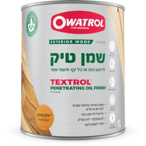 שמן טיק - Owatrol Textrol גוון אלון מוזהב 1 ליטר