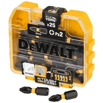 סט ביטים 25 יחידות מקצועי 25 מ"מ PZ2 מחוסם DEWALT דיוולט