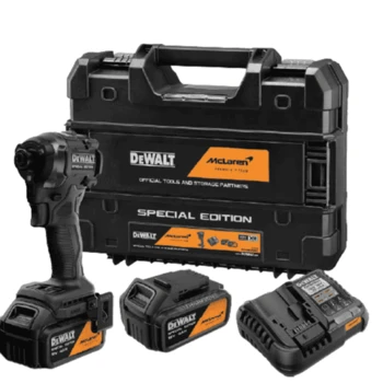סט מברגת אימפקט 18V מסדרת מקלארן + שתי סוללות 5Ah דיוולט DEWALT