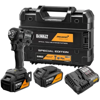 סט מפתח רטיטה 18V מסדרת מקלארן + שתי סוללות 5Ah דיוולט DEWALT