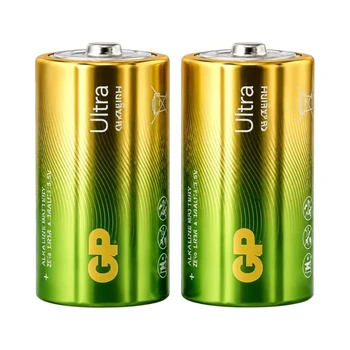זוג סוללות ULTRA GP בגודל D (המכונות גם LR20)