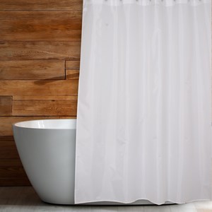 וילון אמבט לבן 1.80 מטר